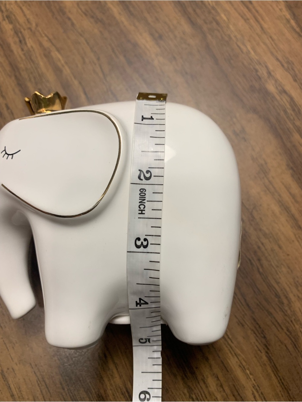 Mud Pie White Mini Elephant Bank - Picture 7 of 10